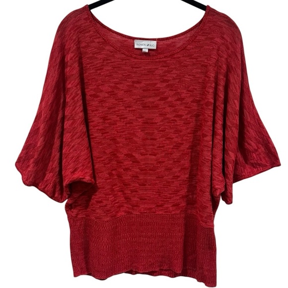 Vintage Y2K Fashion Bug Heather Red Flowy Sleeve Blouse Top Women’s Size M - Picture 2 of 11